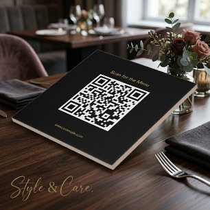 Azulejo De Cerâmica Varredura para o Código QR Elegante do Menu Azulej