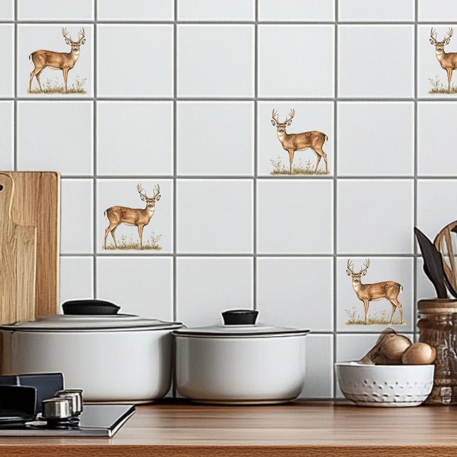 Azulejo De Cerâmica Veado Branco (Criador carregado)