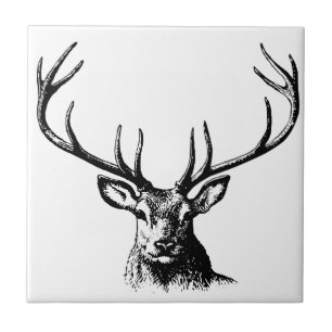 Azulejo De Cerâmica Vedante Animal Antlers Natureza Cavalos Selvagem C