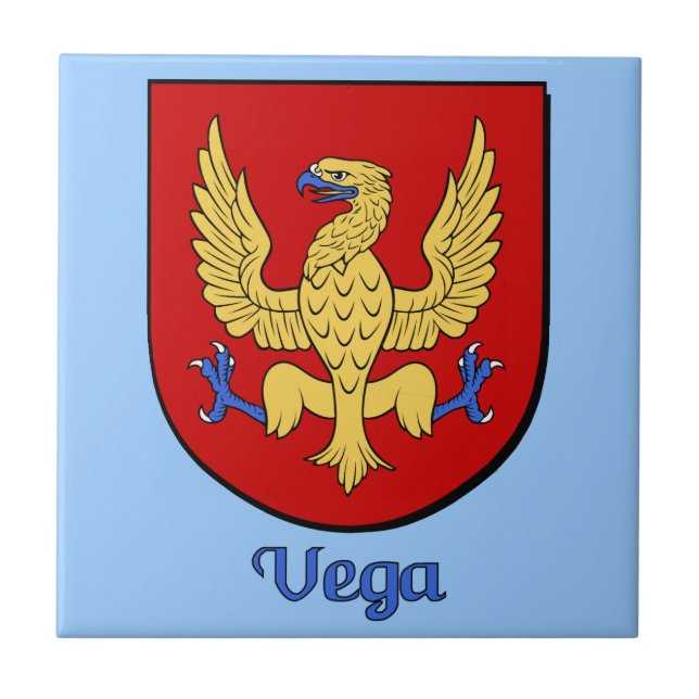 Azulejo De Cerâmica Vega Family Shield DecorativeTile (Frente)
