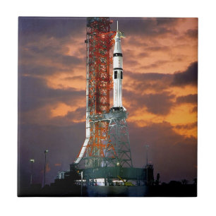 Azulejo De Cerâmica Veículo de Lançamento da NASA Apollo Soyuz ao Nasc