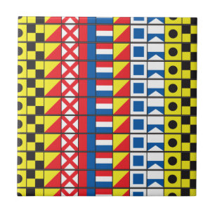 Azulejo De Cerâmica Veja Worthy_Signal Flags