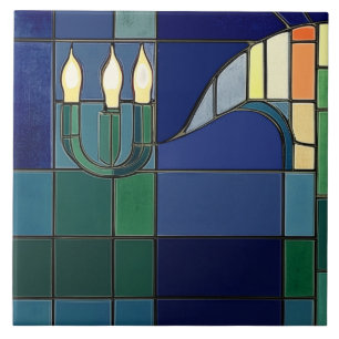 Azulejo De Cerâmica Velas Charles Rennie Mackintosh - Lado Esquerdo