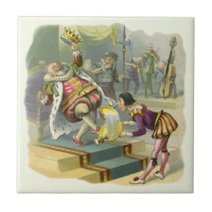 Azulejo De Cerâmica Velha Rima Poema Canção do Velho Rei Cole