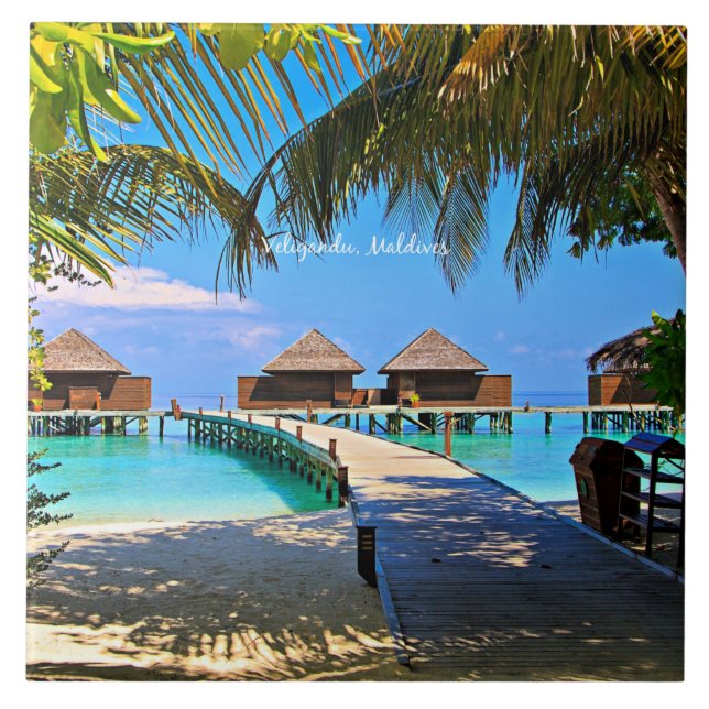 Azulejo De Cerâmica Veligandu, Maldivas (Frente)
