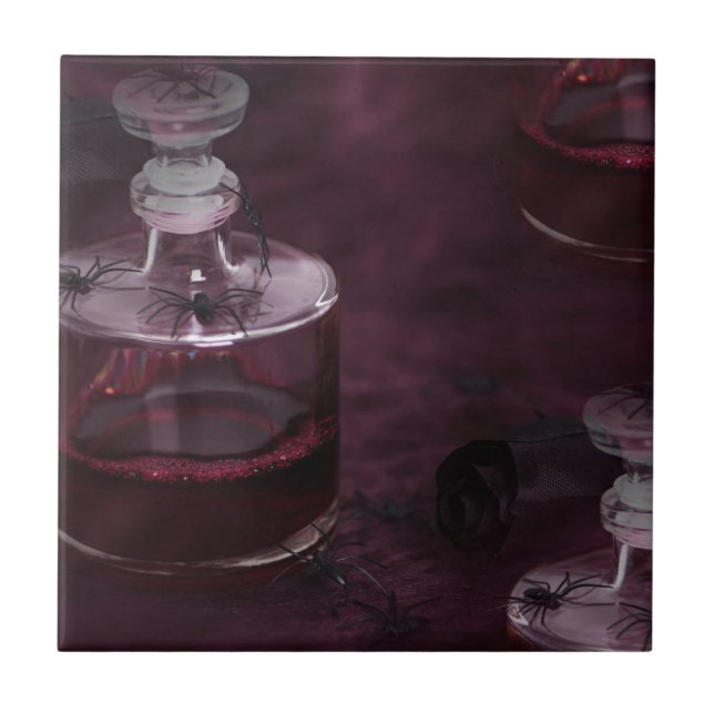 Azulejo De Cerâmica veneno halloween (Frente)