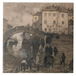 Azulejo De Cerâmica Veneza, Itália (Paisagem Veneziana Vintage)