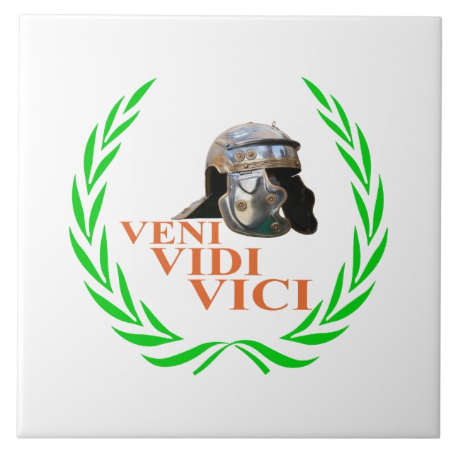 Azulejo De Cerâmica Veni Vidi Vici (Frente)
