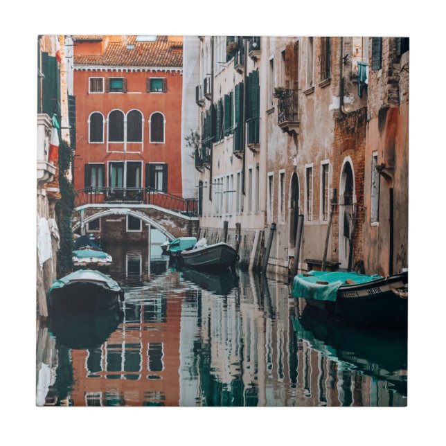 Azulejo De Cerâmica Venice Boats (Frente)