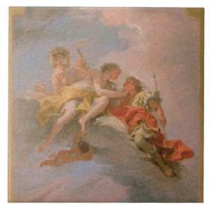 Azulejo De Cerâmica Venus e Adonis (óleo em canvas)