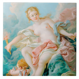 Azulejo De Cerâmica Vênus nas ondas de François Boucher