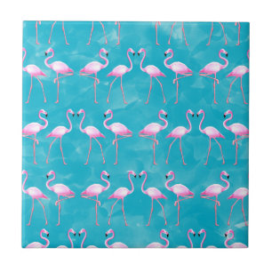Azulejo De Cerâmica Verão de Flamingos Rosa