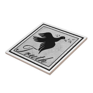 Azulejo De Cerâmica Verdade e pomba