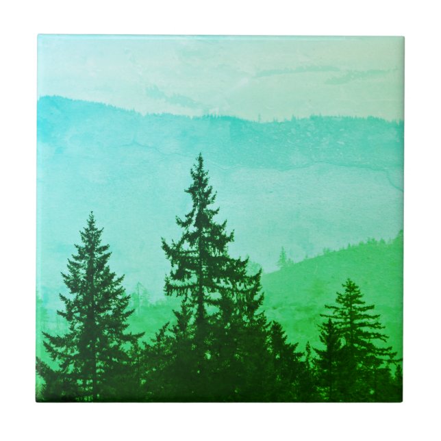 Azulejo De Cerâmica Verde Cascadia (Frente)