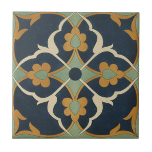 Azulejo De Cerâmica Verde cerâmico decorativo da arte do vintage 1884