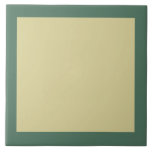 Azulejo De Cerâmica Verde escuro e amarelo pastel<br><div class="desc">Cor verde escura e amarelo pastel.</div>