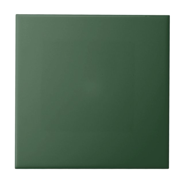 Azulejo De Cerâmica Verde Esmeralda Escuro Cor Sólida (Frente)
