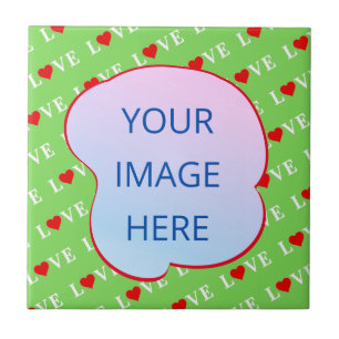 AZULEJO DE CERÂMICA VERDE LIMÃO LOVE