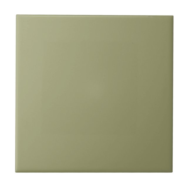 Azulejo De Cerâmica Verde Oliva Simples (Frente)