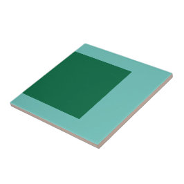 Azulejo de cerâmica verde quadrado, pequeno (4,25"