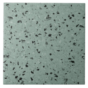 Azulejo De Cerâmica Verde Sage Terrazzo Moderno Cor Média Mínima