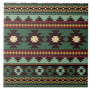 Azulejo De Cerâmica Verde tribal sudoeste