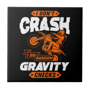 Azulejo De Cerâmica Verificações Aleatórias de Gravidade - Motocross e