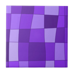 Azulejo De Cerâmica Verificações de espelhos divertidos em violeta
