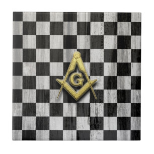 Azulejo De Cerâmica Verificadores e Compass Quadrados