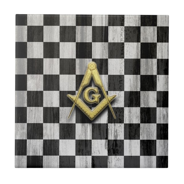 Azulejo De Cerâmica Verificadores e Compass Quadrados (Frente)