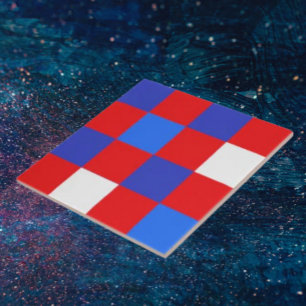 Azulejo De Cerâmica Vermelho, Branco e Ousado – Dia da Independência P