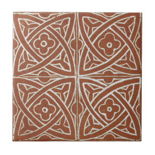 Azulejo De Cerâmica Vermelho cerâmico irlandês do design da arte do