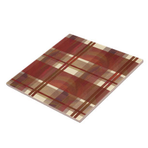 Azulejo De Cerâmica Vermelho da queda da xadrez de Madras