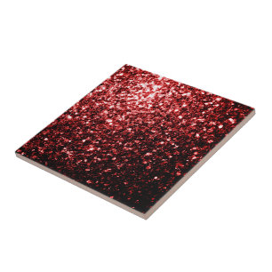 Azulejo De Cerâmica Vermelho Escuro brilho Glitter glamour