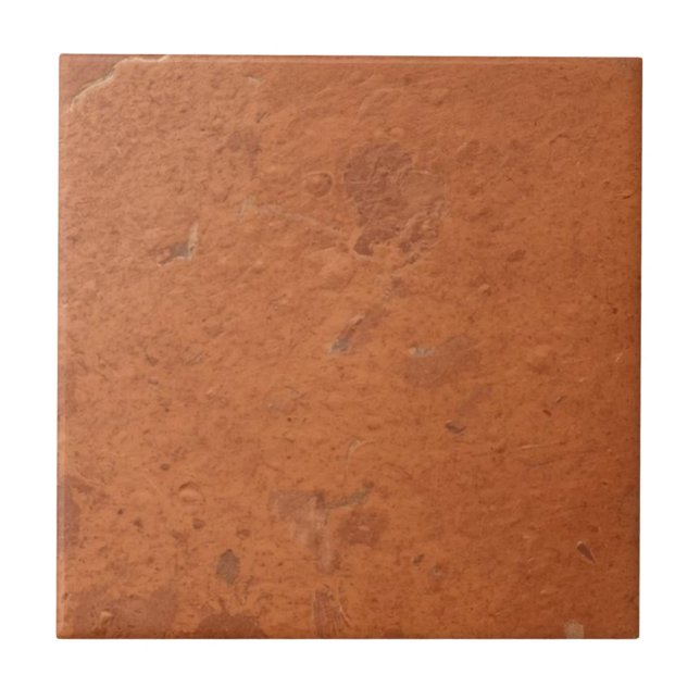 Azulejo De Cerâmica Vermelho terracota simples rústico  (Frente)