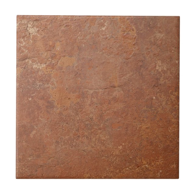 Azulejo De Cerâmica Vermelho terracota simples rústico  (Frente)