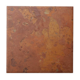 Azulejo De Cerâmica Vermelho terracota simples rústico