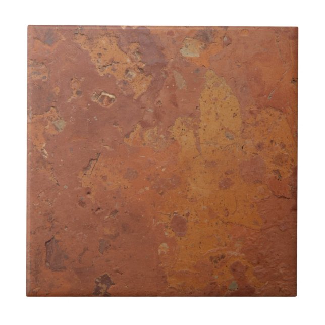 Azulejo De Cerâmica Vermelho terracota simples rústico  (Frente)