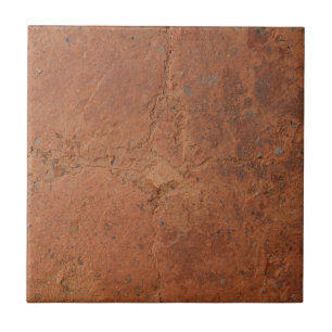 Azulejo De Cerâmica Vermelho terracota simples rústico 