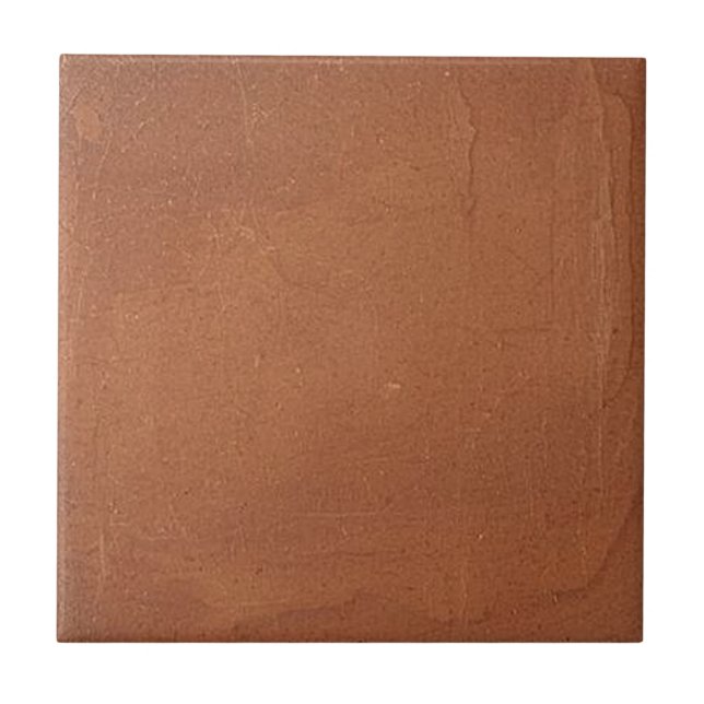 Azulejo De Cerâmica Vermelho terracota simples rústico  (Frente)