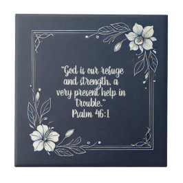 Azulejo De Cerâmica Versos da Bíblia mínima de quadros de Denim e Bran