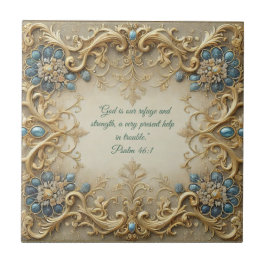 Azulejo De Cerâmica Versos de Bíblia personalizáveis vitorianos