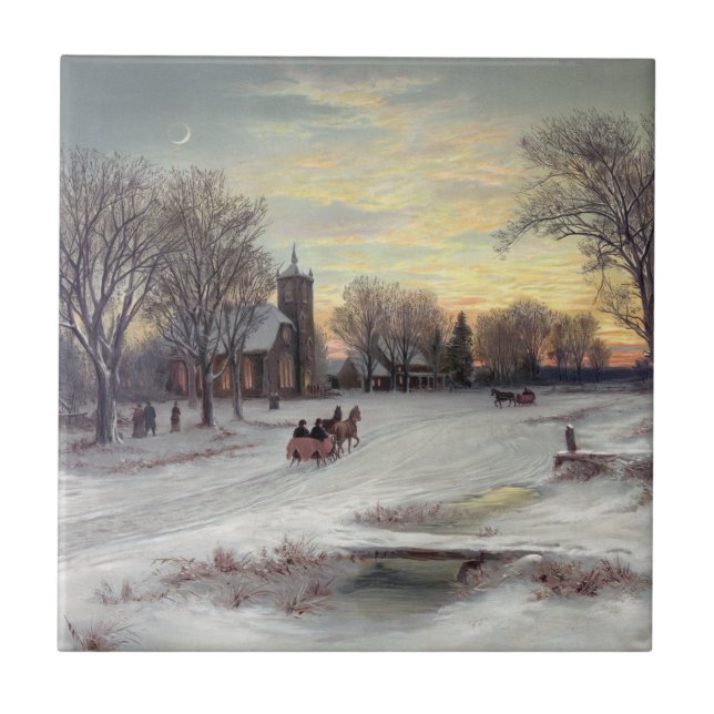 Azulejo De Cerâmica Véspera de Natal (Frente)