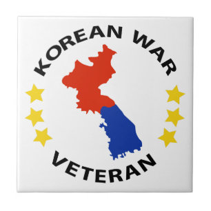 Azulejo De Cerâmica Veterano da Guerra da Coreia