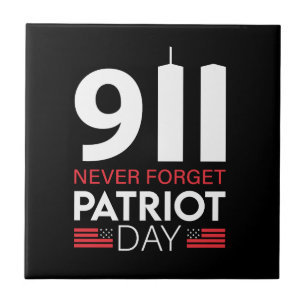 Azulejo De Cerâmica Vetor 9-11 nunca esqueça a camiseta patriota do di