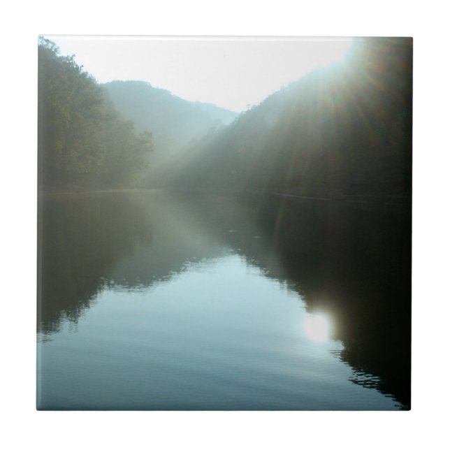 Azulejo De Cerâmica Via navegável de Kentucky (Frente)
