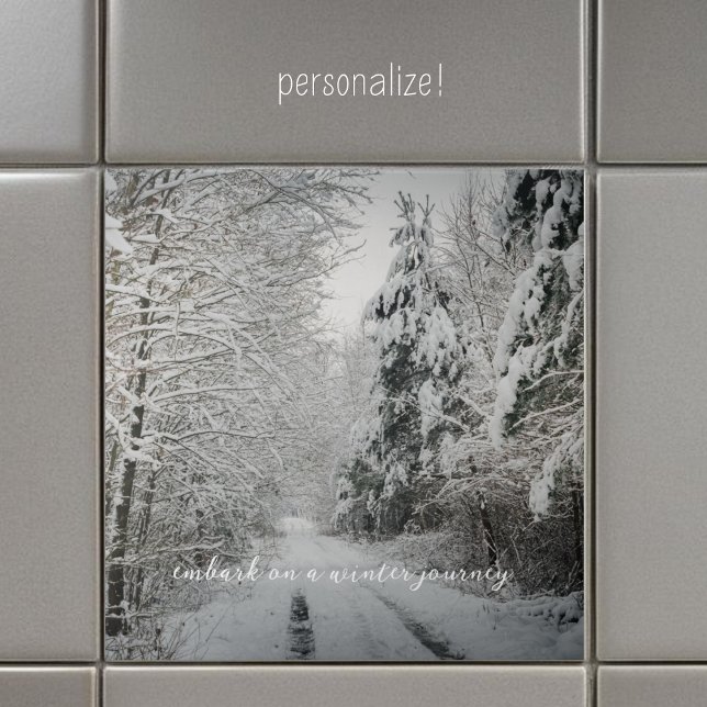 Azulejo De Cerâmica Viagem de inverno através da floresta (Criador carregado)