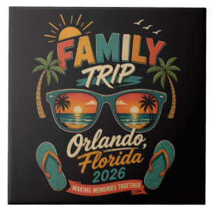 Azulejo De Cerâmica Viagem em Família Orlando Flórida 2026