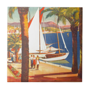 Azulejo De Cerâmica Viagem francês Vintage Cote D'Azur