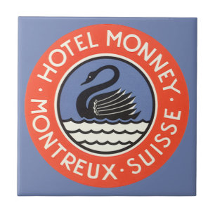 Azulejo De Cerâmica Viagens Antigas, Hotel Swan Bird Monney Suíça